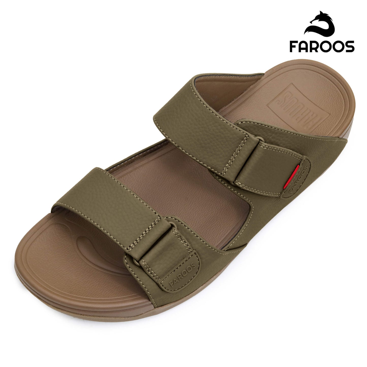 Faroos[F357]M124 Truffle Gents Arabic Sandal