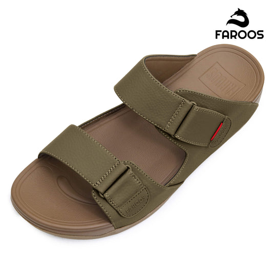 Faroos[F357]M124 Truffle Gents Arabic Sandal