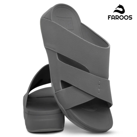 Faroos[F265]M106 Gray Gents Arabic Sandal