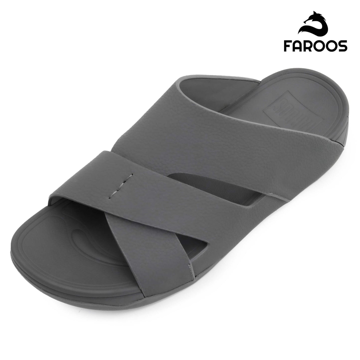Faroos[F265]M106 Gray Gents Arabic Sandal