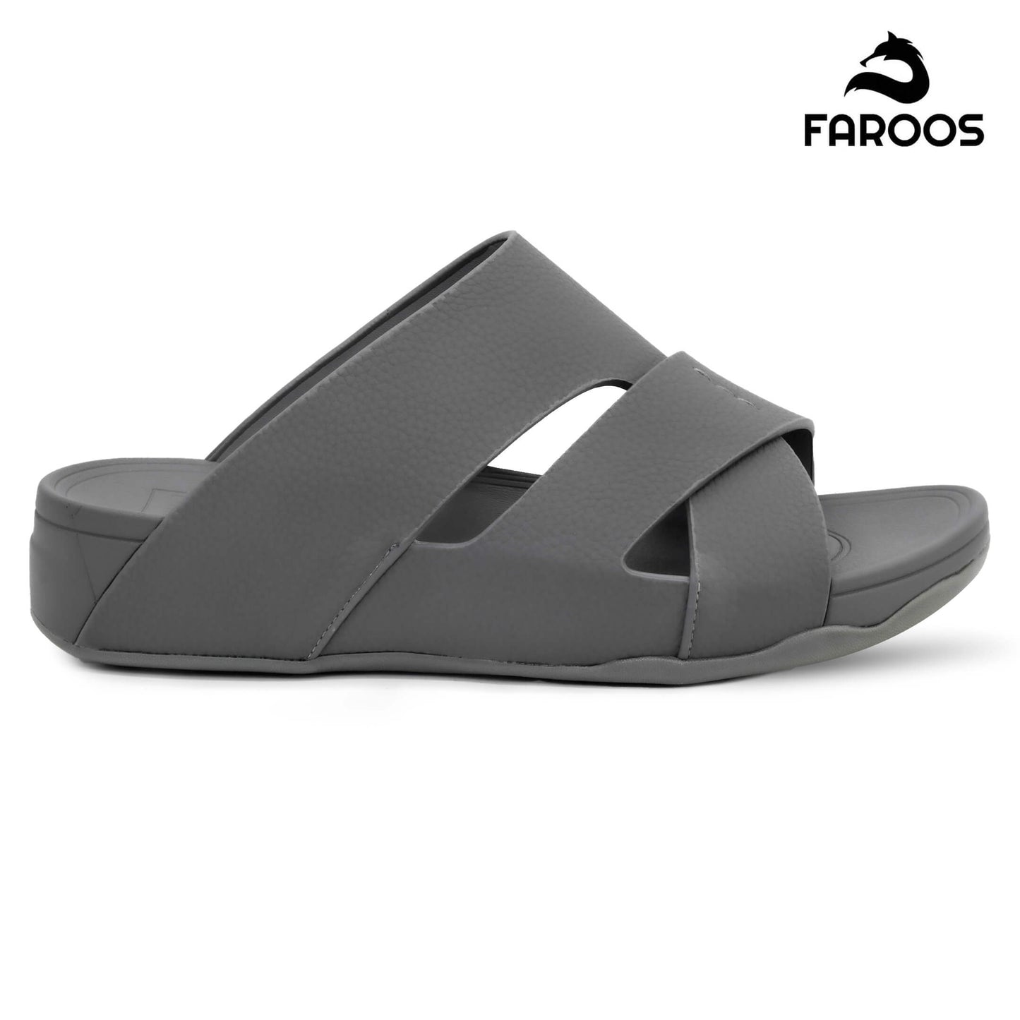Faroos[F265]M106 Gray Gents Arabic Sandal