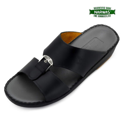 Narwas 2000[NG108] Black Gray Gents Arabic Sandal