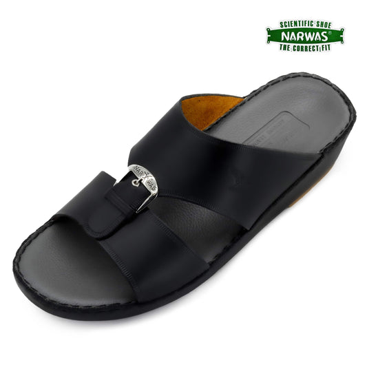 Narwas 2000[NG108] Black Gray Gents Arabic Sandal