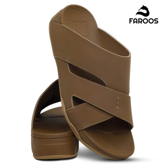 Faroos[F266]M106 Khaki Gents Arabic Sandal