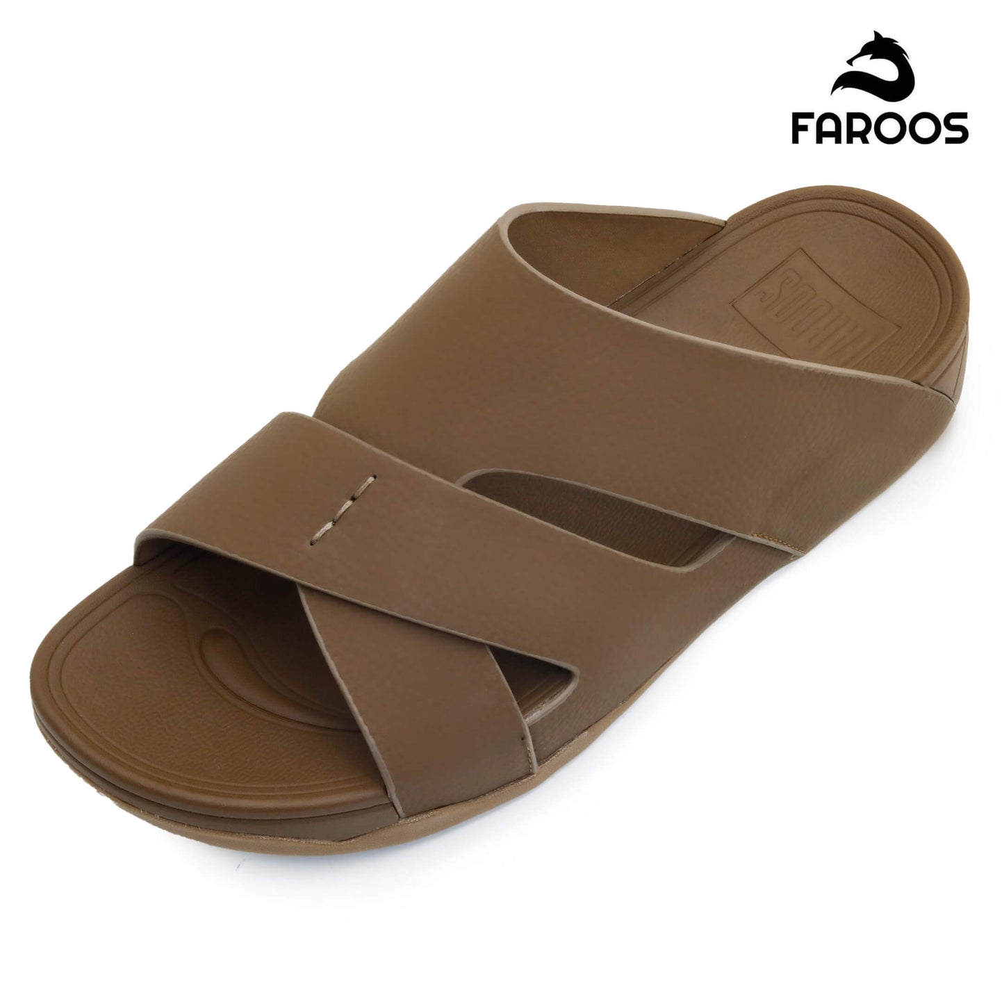 Faroos[F266]M106 Khaki Gents Arabic Sandal