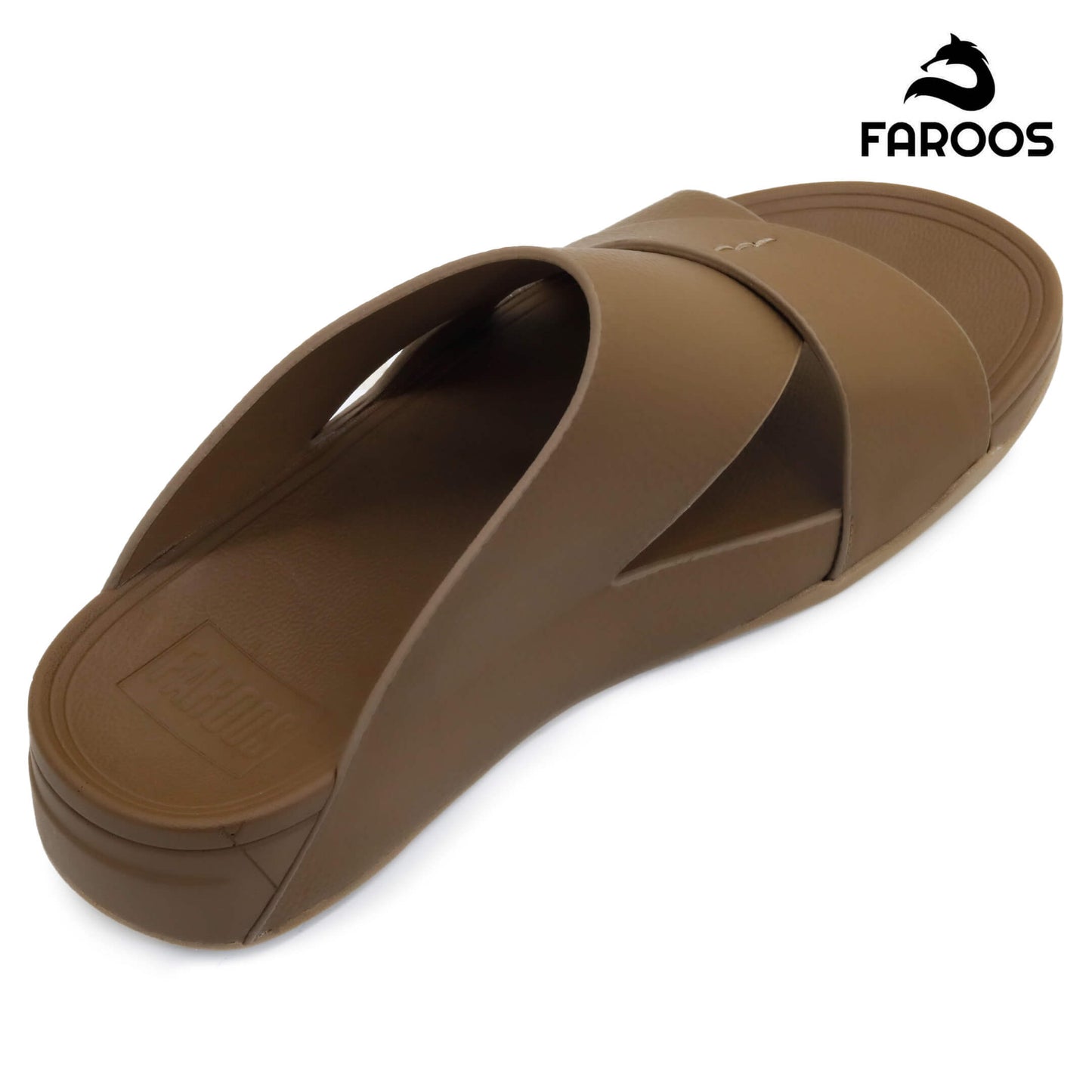 Faroos[F266]M106 Khaki Gents Arabic Sandal