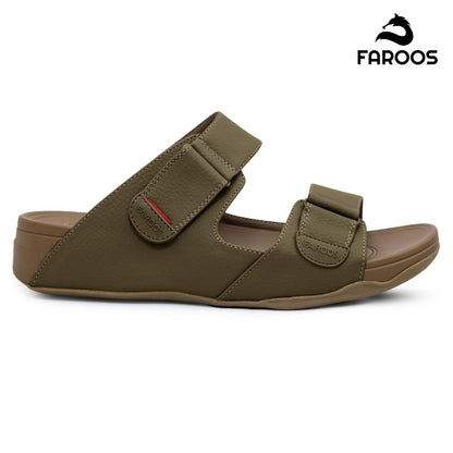Faroos[F357]M124 Truffle Gents Arabic Sandal