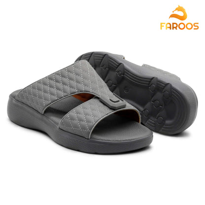 Faroos[F231]M007 Gray Gents Arabic Sandal