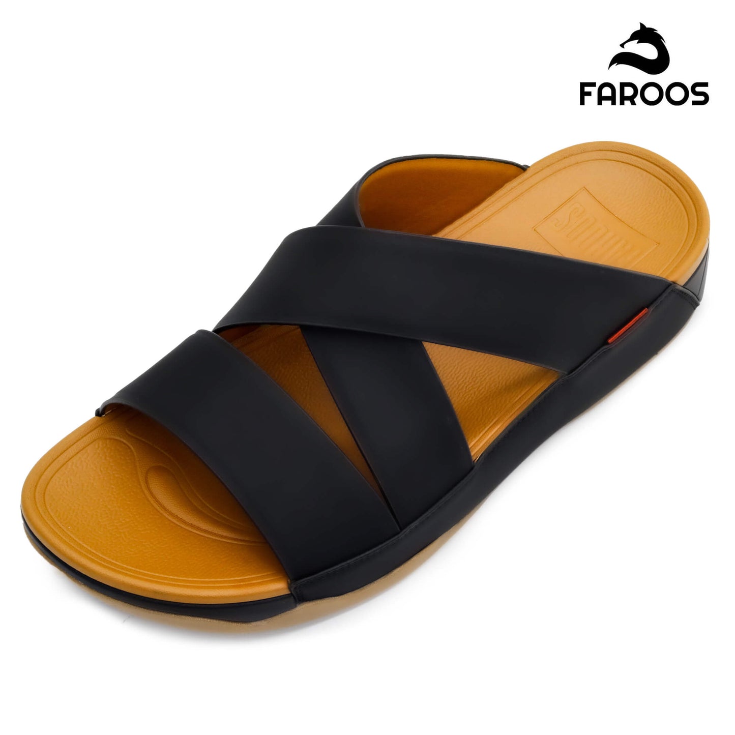 Faroos[F259]M100 Black Gents Arabic Sandal