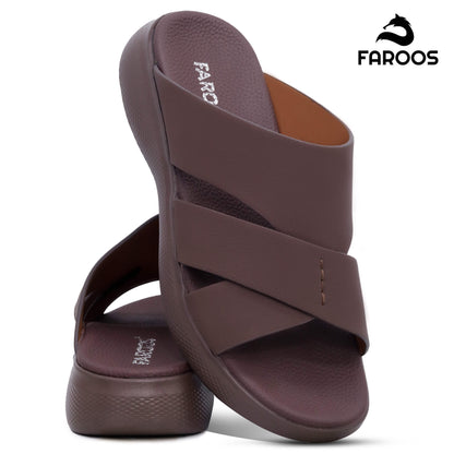 Faroos[F317]M070 Brown Gents Arabic Sandal