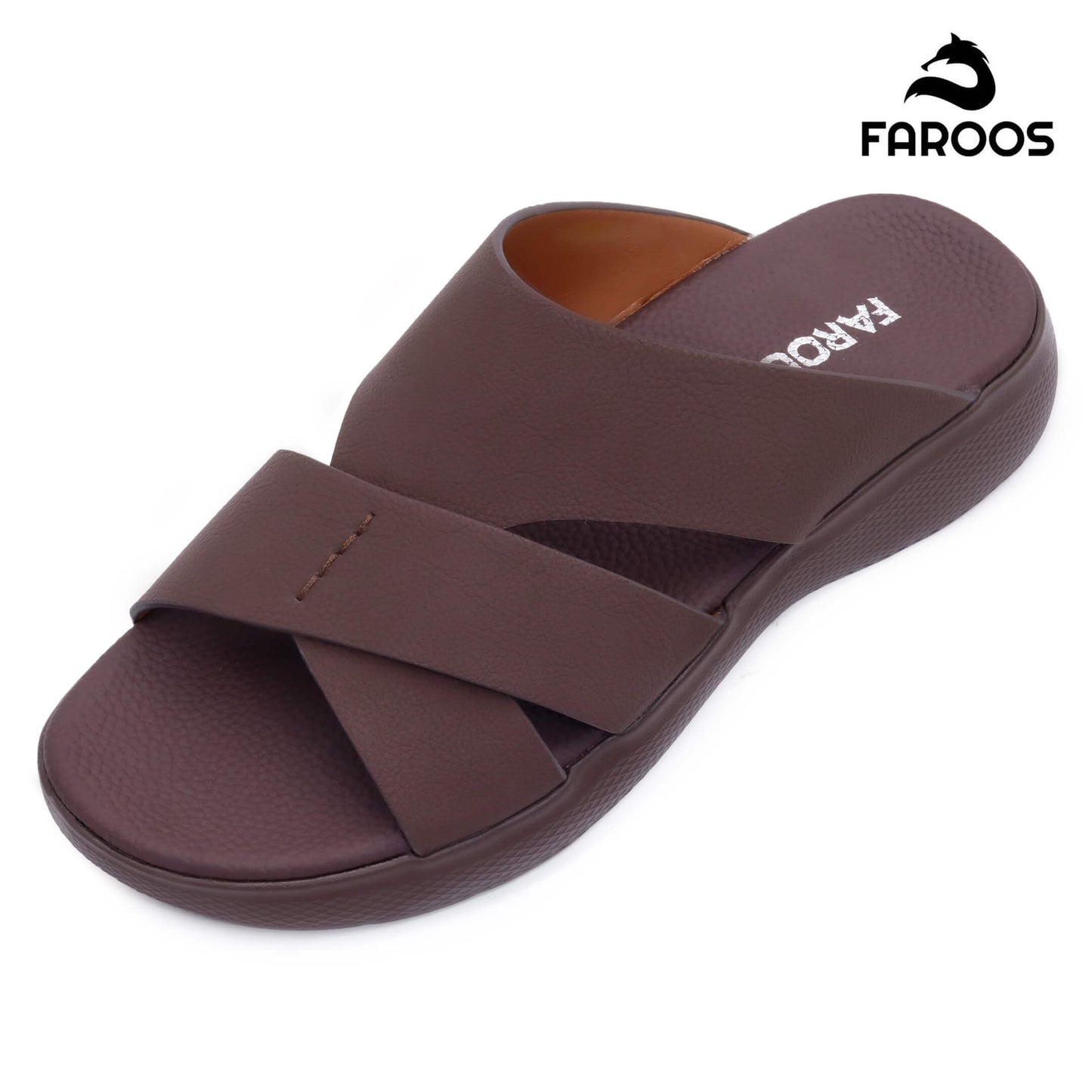 Faroos[F317]M070 Brown Gents Arabic Sandal