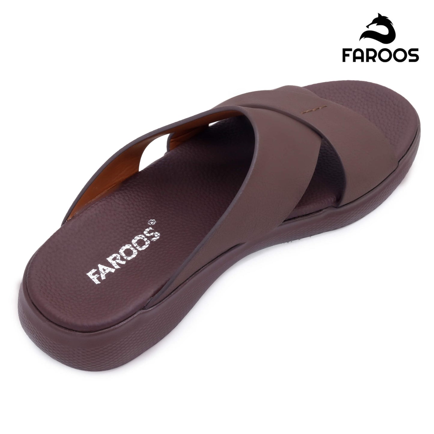 Faroos[F317]M070 Brown Gents Arabic Sandal