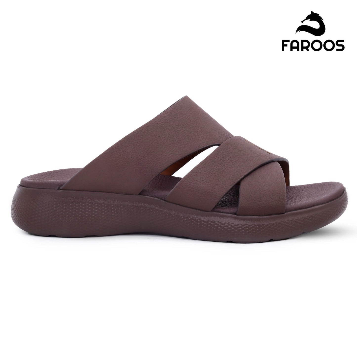 Faroos[F317]M070 Brown Gents Arabic Sandal