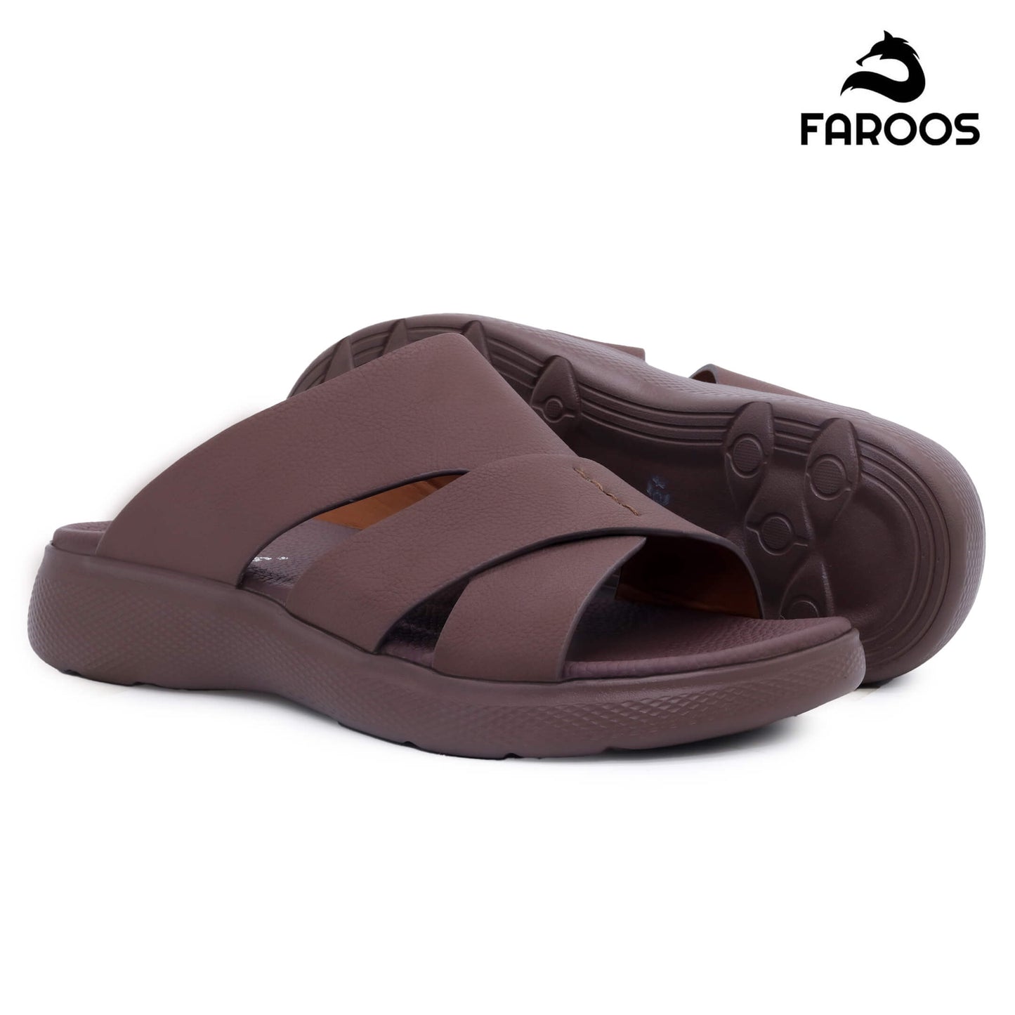 Faroos[F317]M070 Brown Gents Arabic Sandal