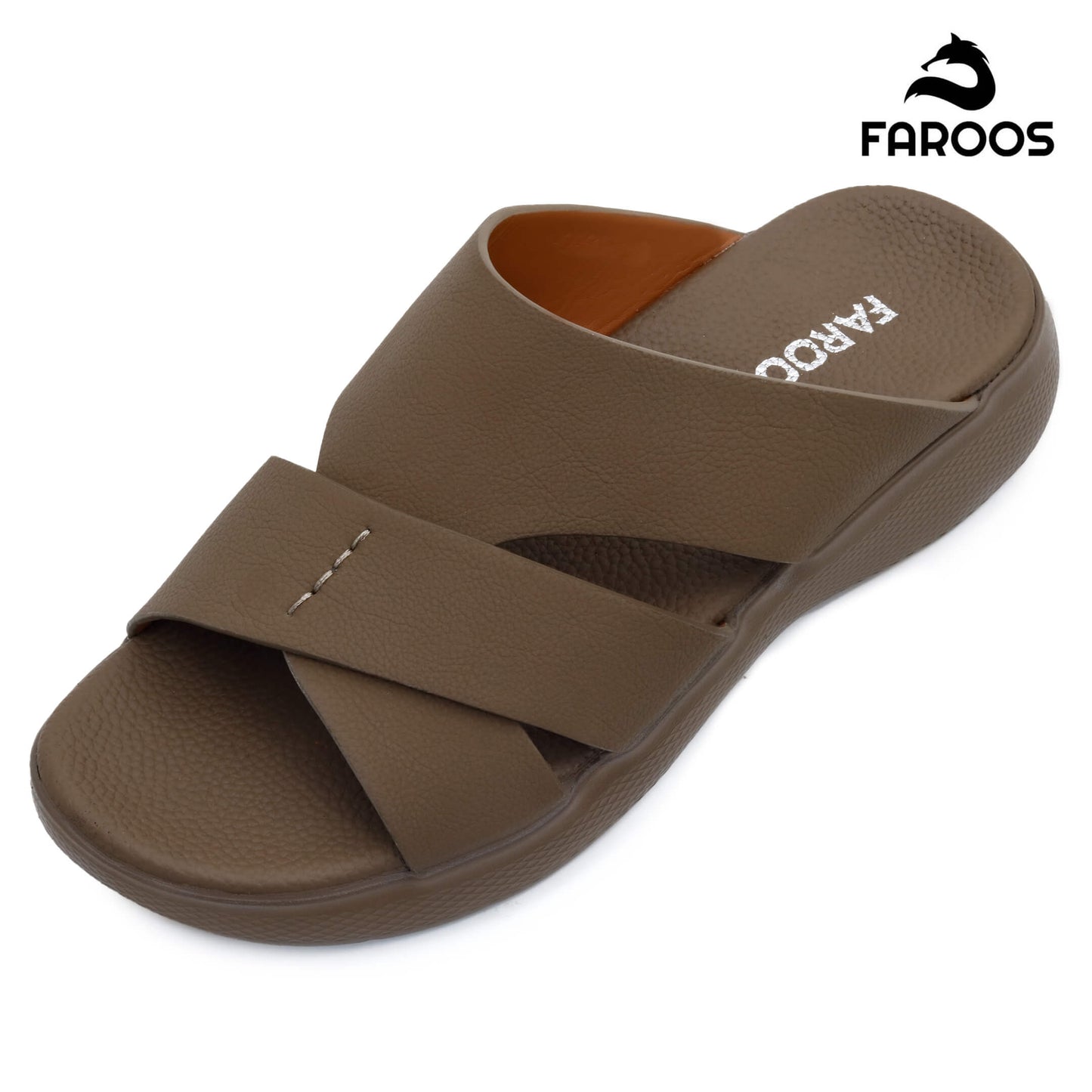 Faroos[F318]M070 Khaki Gents Arabic Sandal