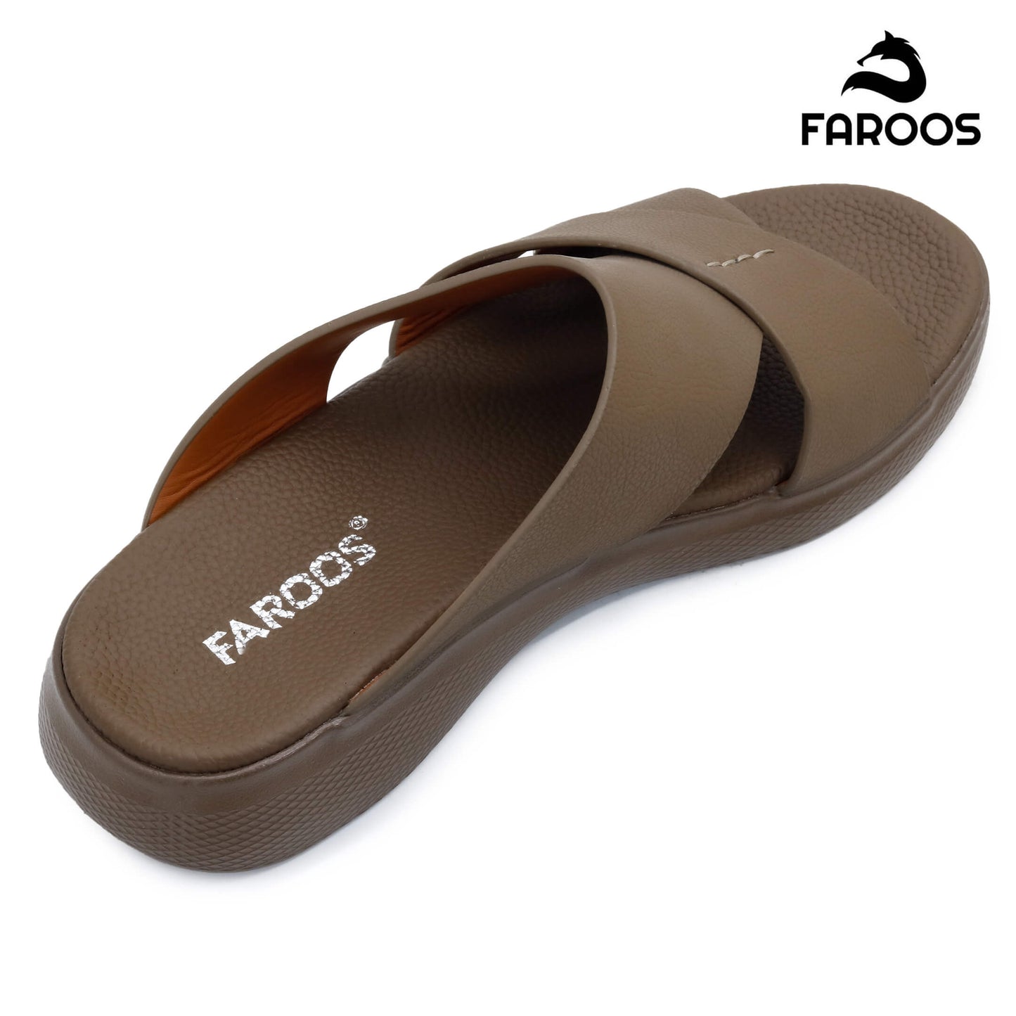 Faroos[F318]M070 Khaki Gents Arabic Sandal