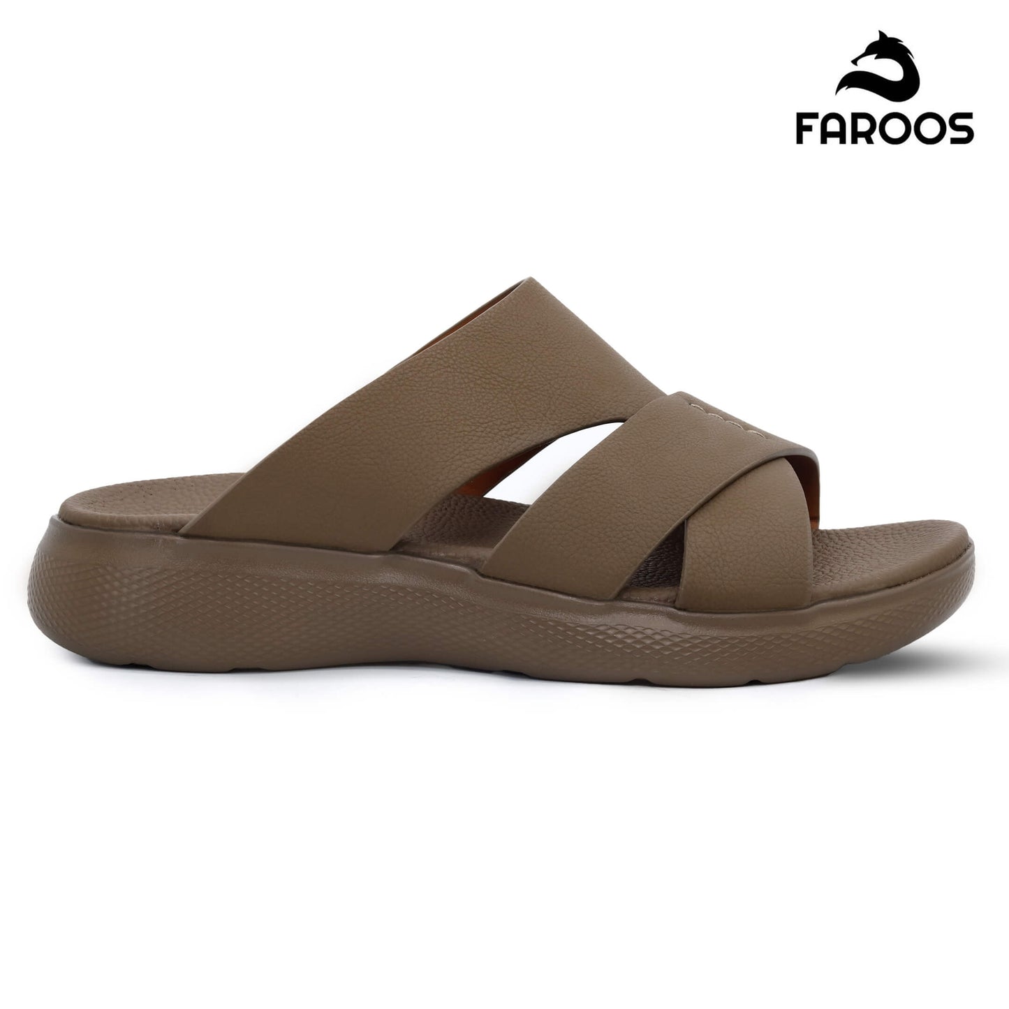 Faroos[F318]M070 Khaki Gents Arabic Sandal