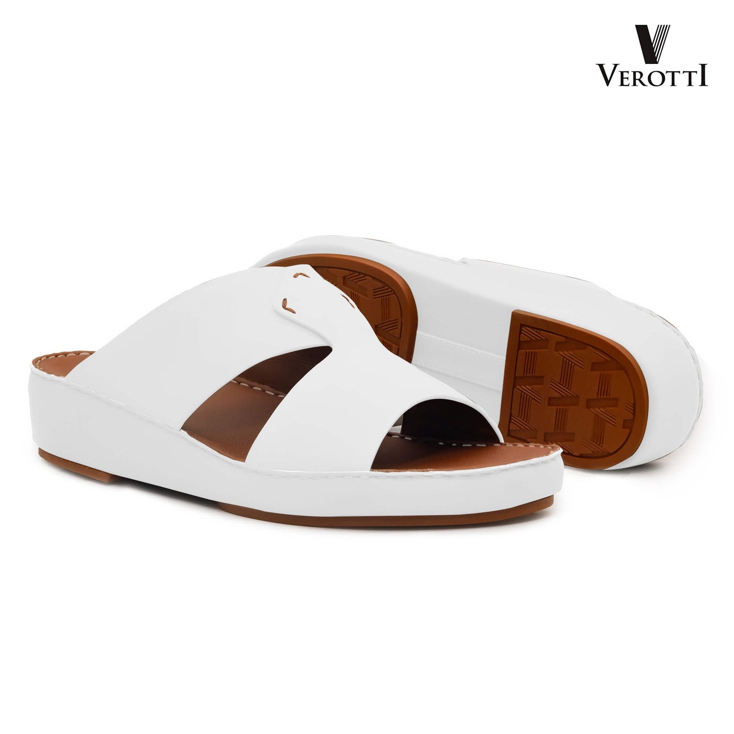 Verotti[X473]VTS-103 White Gents Arabic Sandal