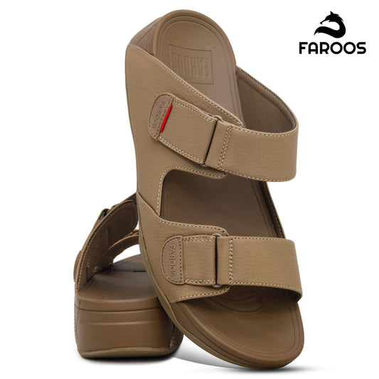 Faroos[F130]M051 Khaki Gents Arabic Sandal