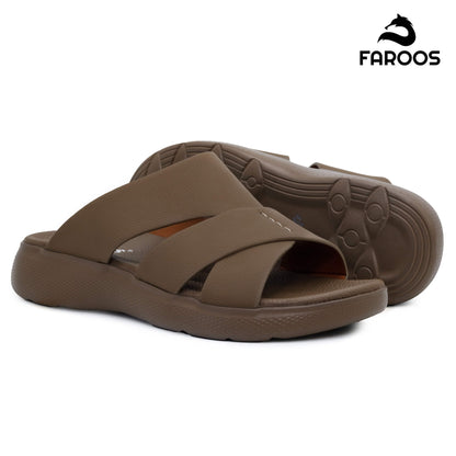 Faroos[F318]M070 Khaki Gents Arabic Sandal