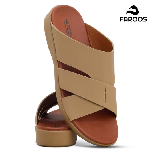 Faroos[F464]M266 Beige Gents Arabic Sandal