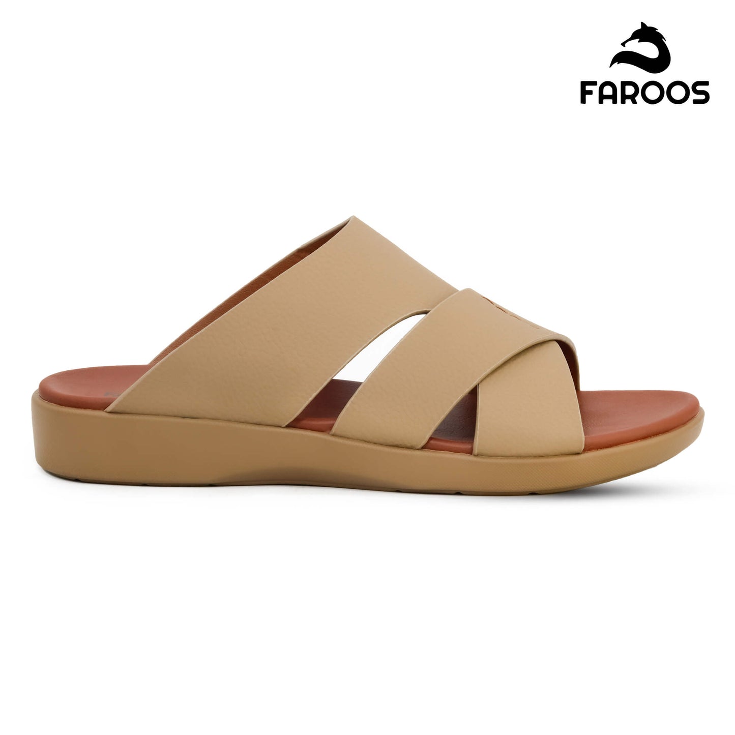 Faroos[F464]M266 Beige Gents Arabic Sandal