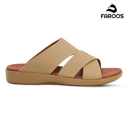 Faroos[F464]M266 Beige Gents Arabic Sandal