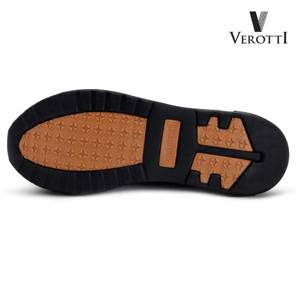 Verotti[X343]922 Full Black Gents Shoes
