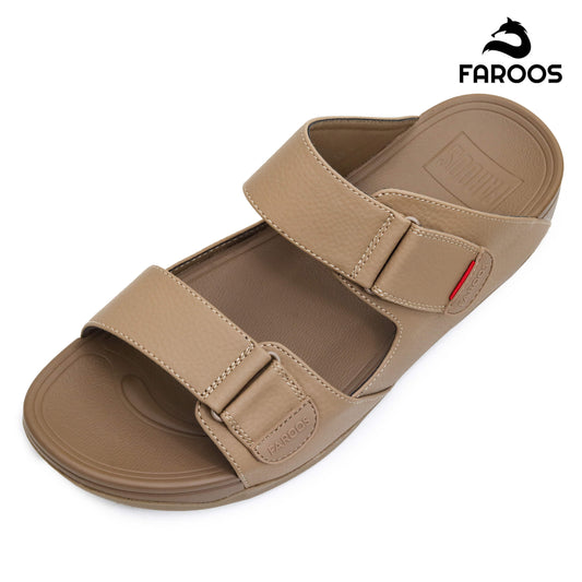 Faroos[F130]M051 Khaki Gents Arabic Sandal