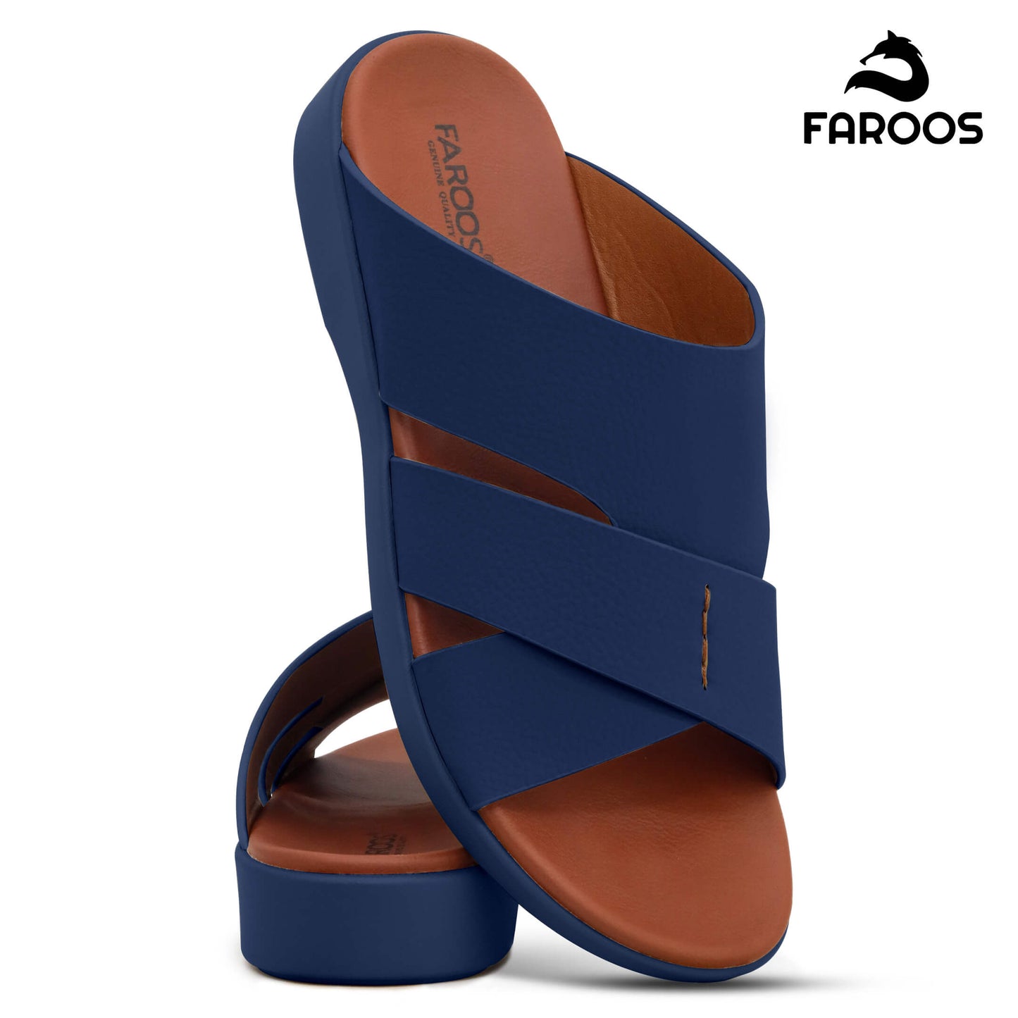 Faroos[F467]M266 Navy Gents Arabic Sandal
