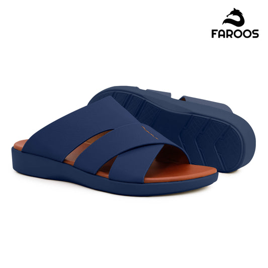 Faroos[F467]M266 Navy Gents Arabic Sandal