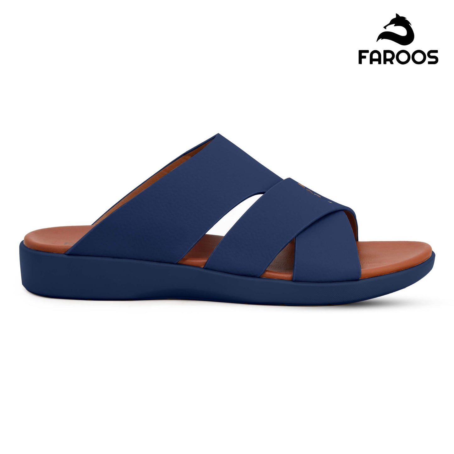 Faroos[F467]M266 Navy Gents Arabic Sandal