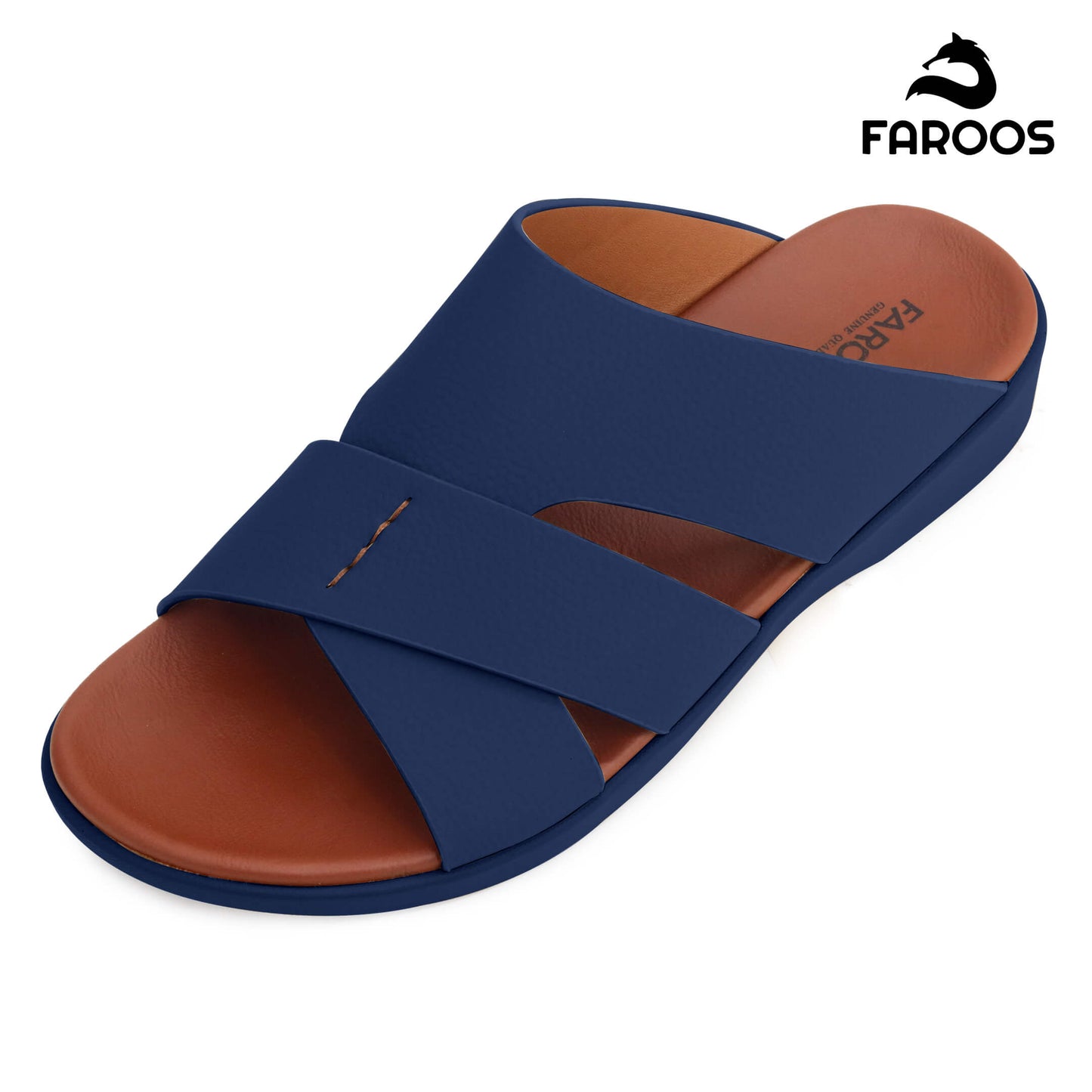 Faroos[F467]M266 Navy Gents Arabic Sandal