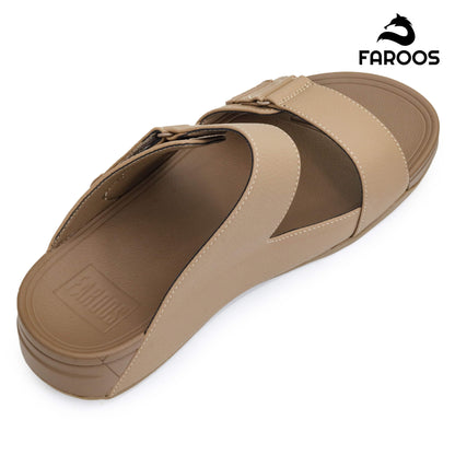 Faroos[F130]M051 Khaki Gents Arabic Sandal