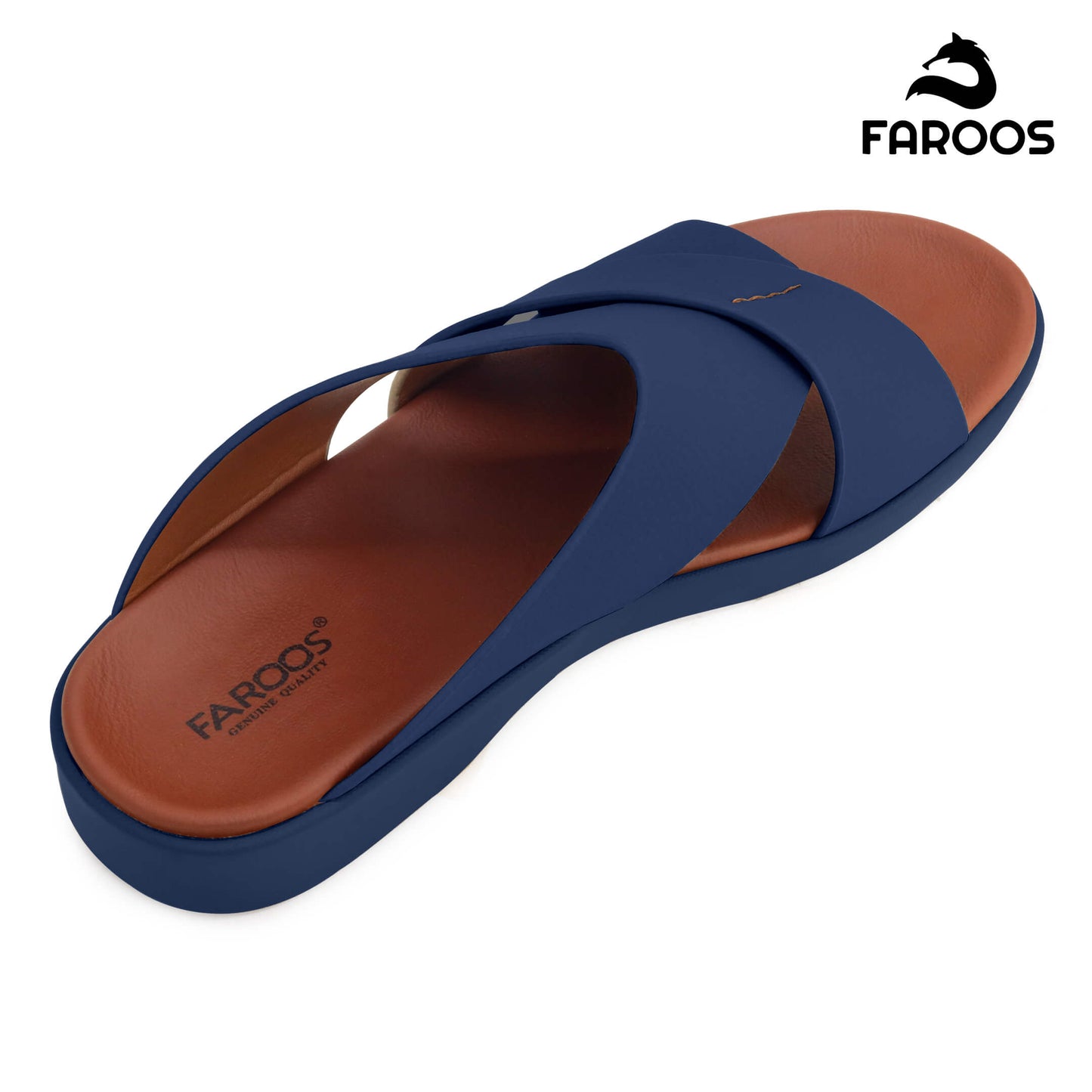 Faroos[F467]M266 Navy Gents Arabic Sandal