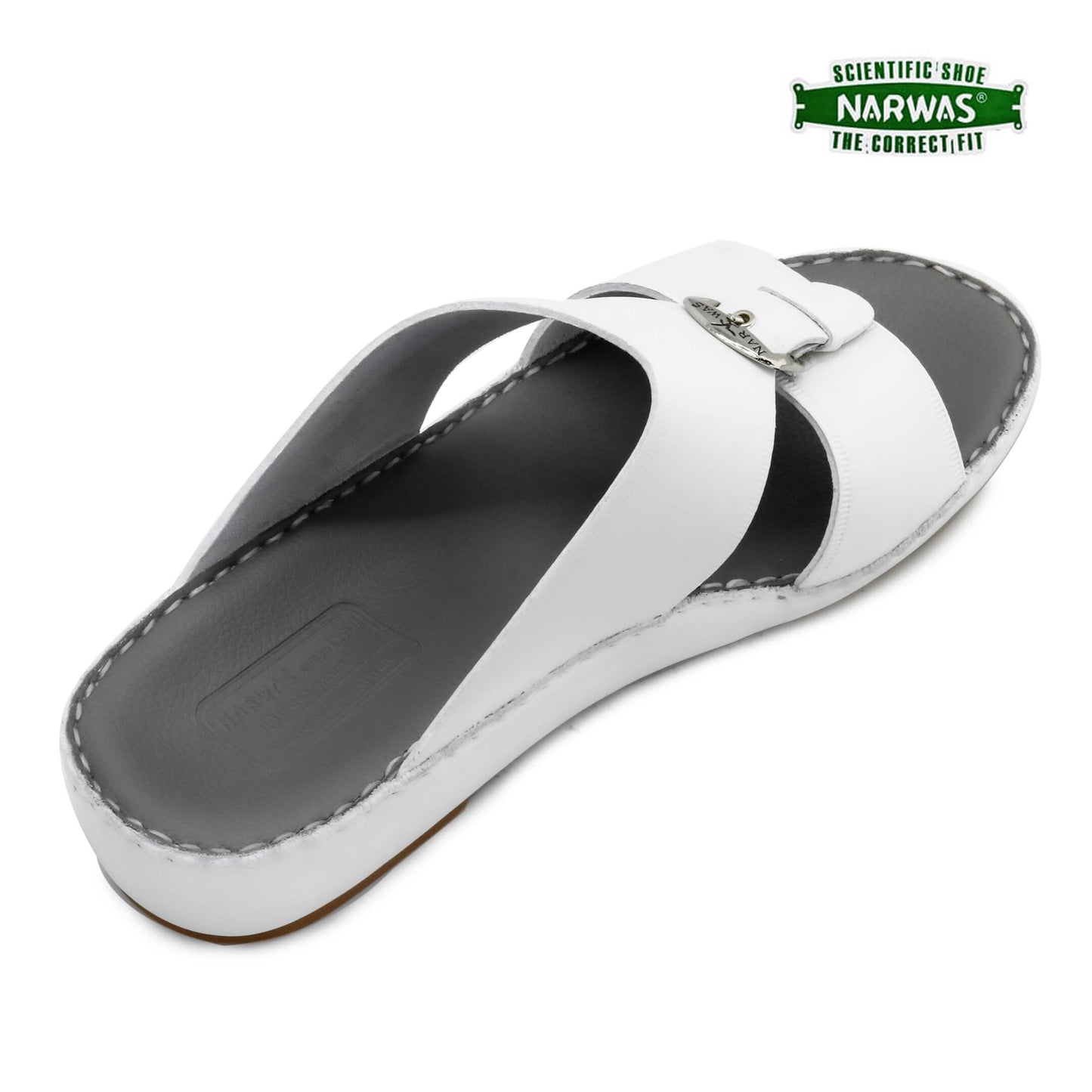 Narwas 2000[NG109] White Gray Gents Arabic Sandal