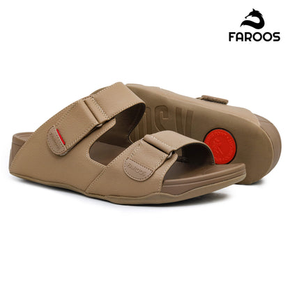 Faroos[F130]M051 Khaki Gents Arabic Sandal