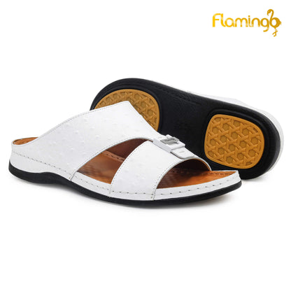 Flamingo [FG119]142 White Gents Arabic Medical Sandal