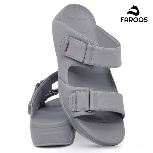 Faroos[F306]M120 Light Gray Gents Arabic Sandal