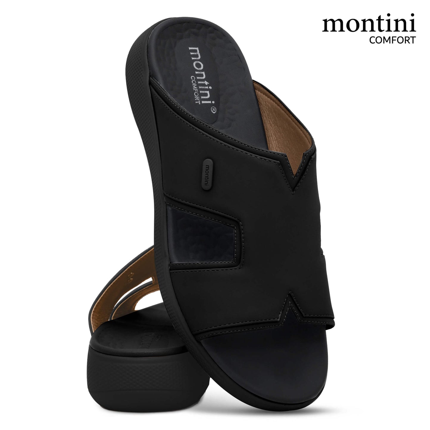 Montini M015(C77) Black Gents Arabic Sandal