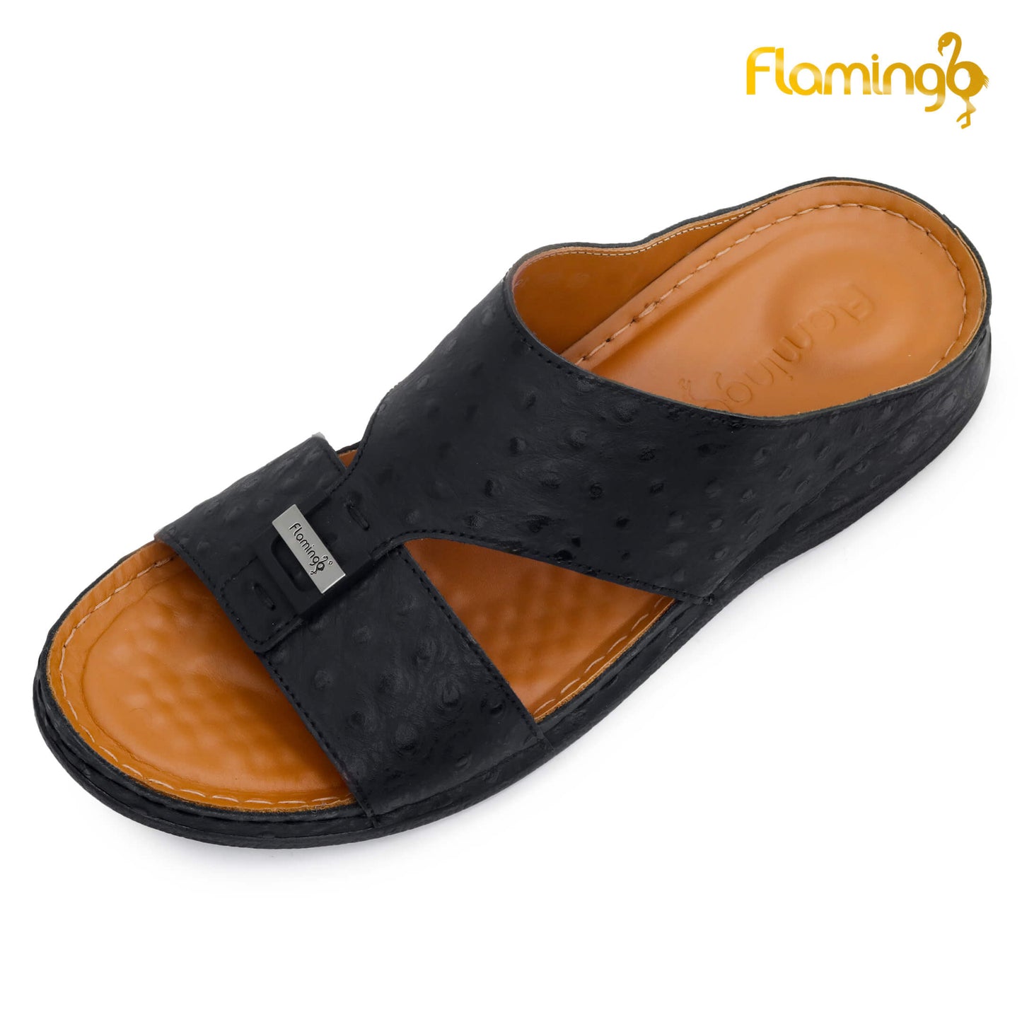 Flamingo [FG120]142 Black Gents Arabic Medical Sandal