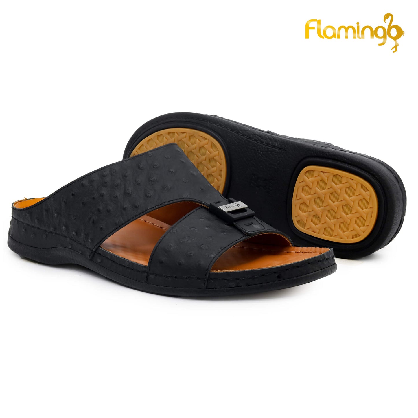 Flamingo [FG120]142 Black Gents Arabic Medical Sandal