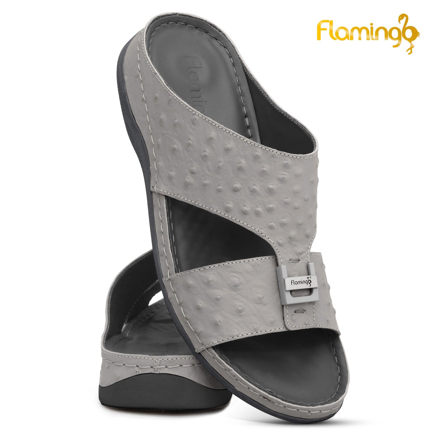 Flamingo [FG121]142 Grey Gents Arabic Medical Sandal