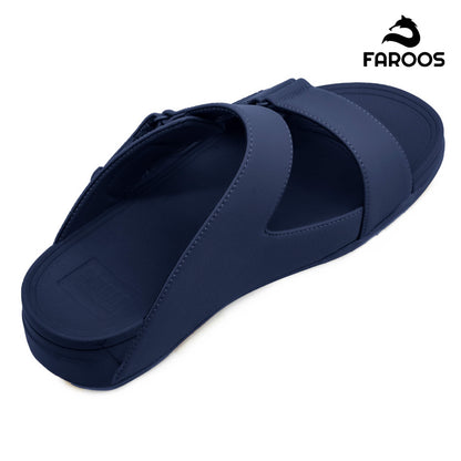 Faroos[F307]M120 Navy Gents Arabic Sandal