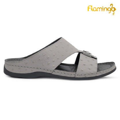 Flamingo [FG121]142 Grey Gents Arabic Medical Sandal