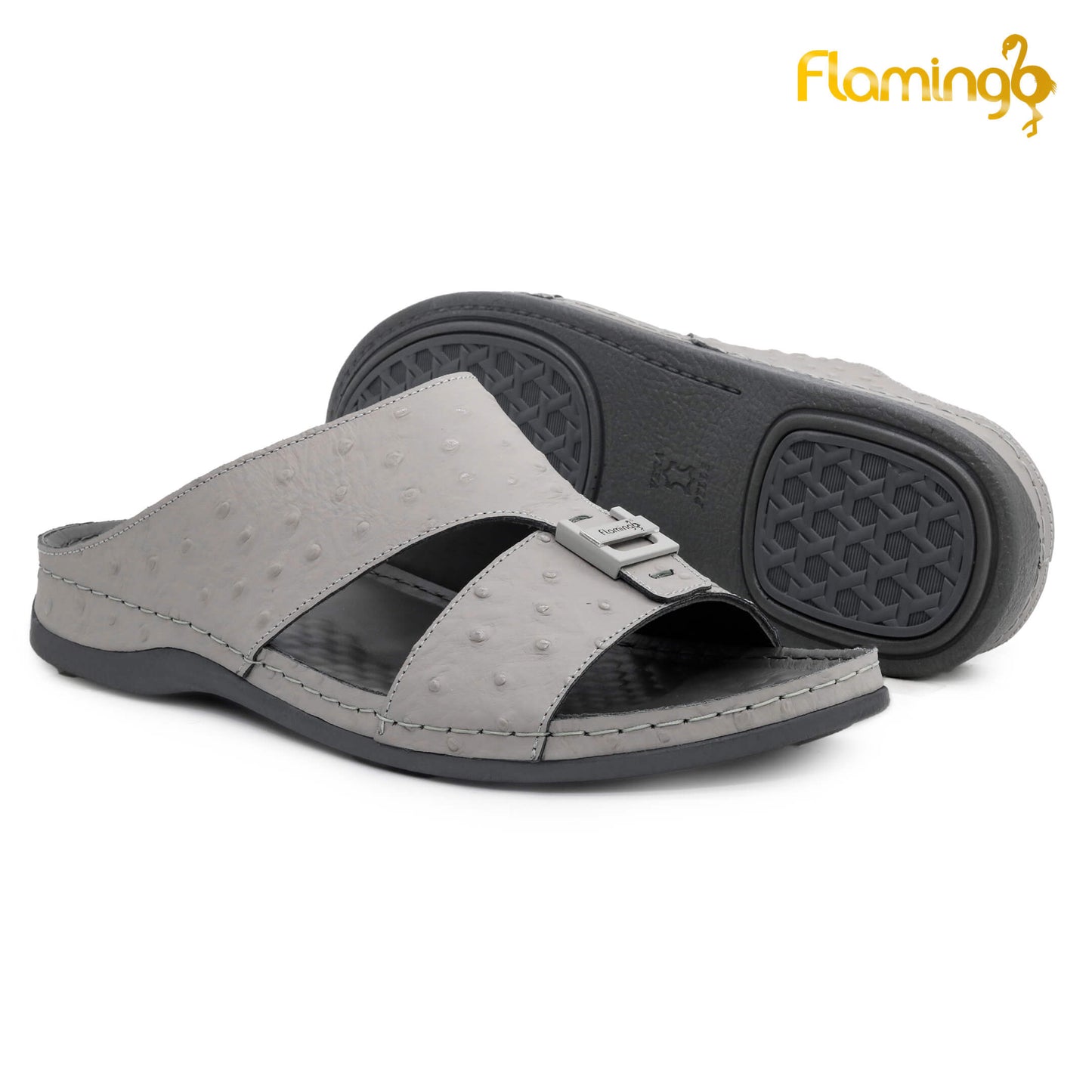 Flamingo [FG121]142 Grey Gents Arabic Medical Sandal