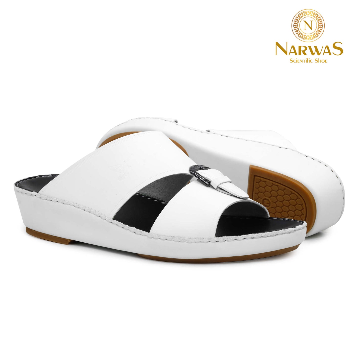 Narwas 2000 [NG126] White Black Gents Sandal