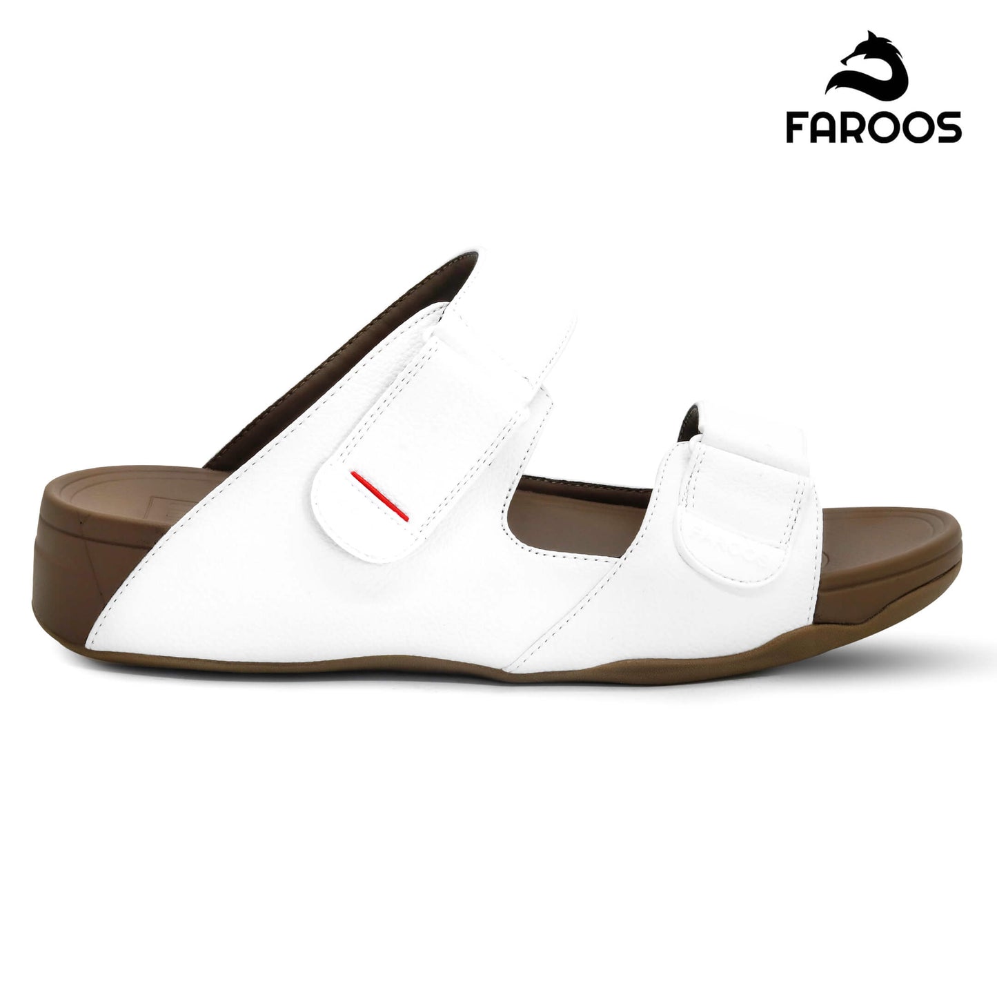 Faroos[F282]M051 White Gents Arabic Sandal