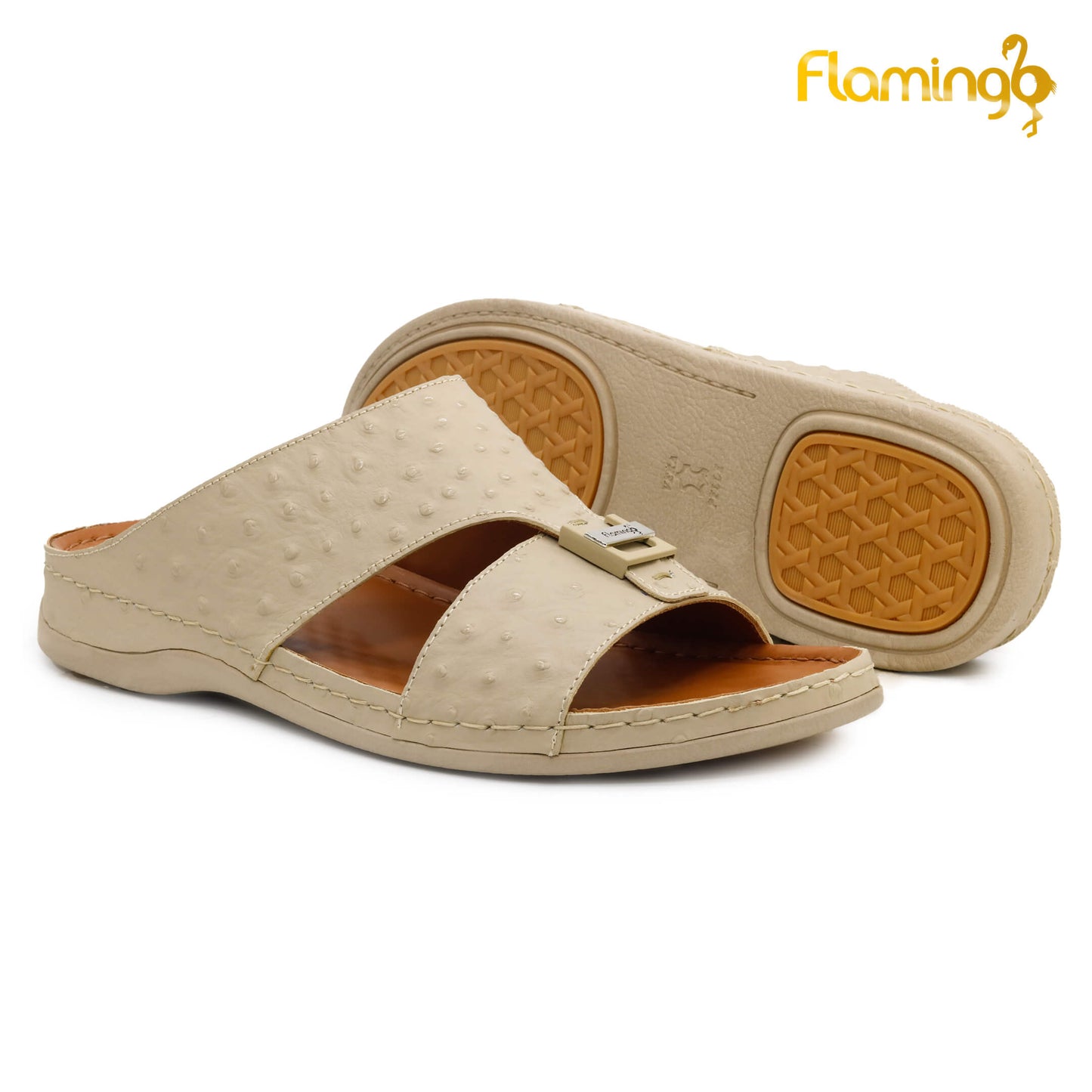 Flamingo [FG122]142 Beige Gents Arabic Medical Sandal