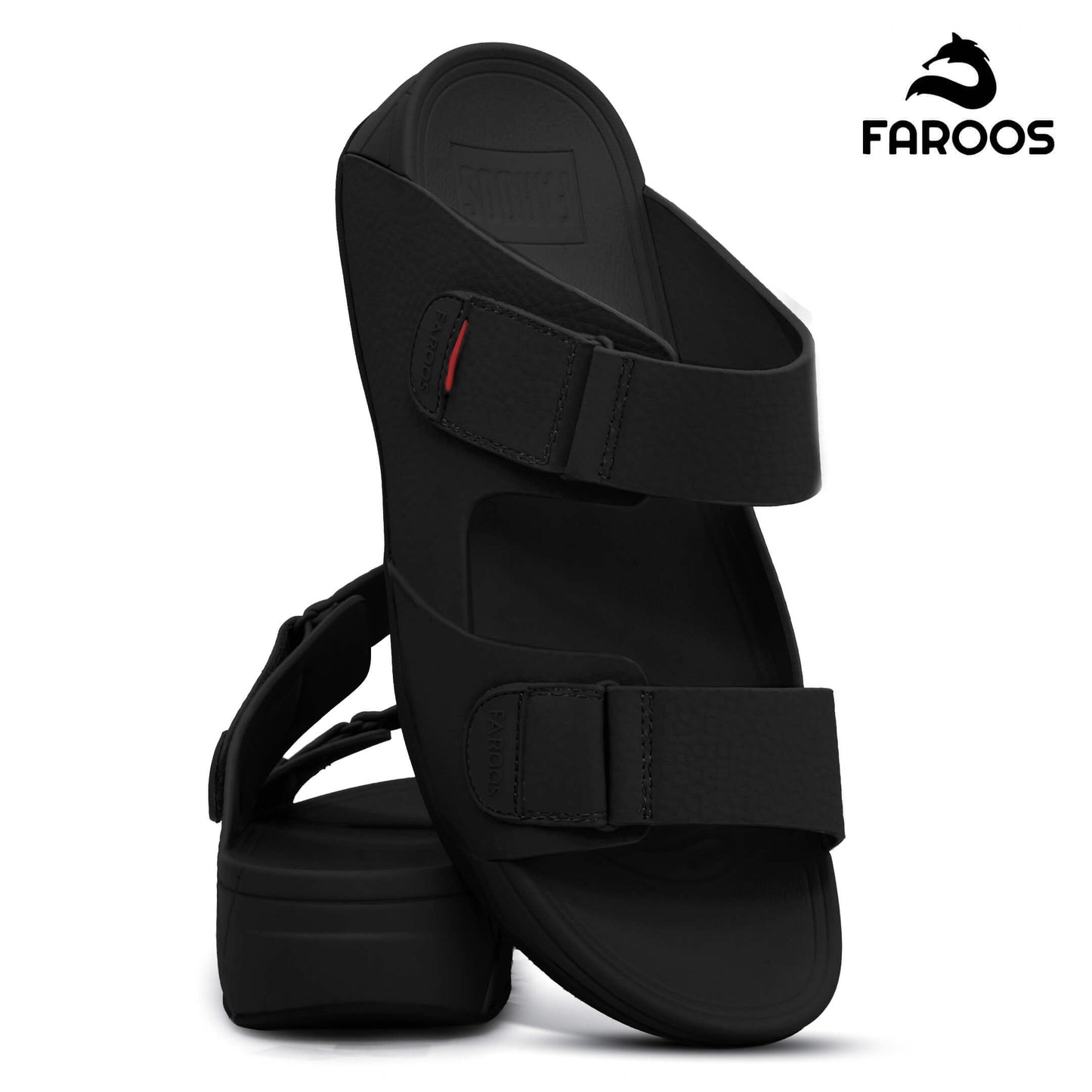 Faroos[F499]M139 Black Gents Arabic Sandal